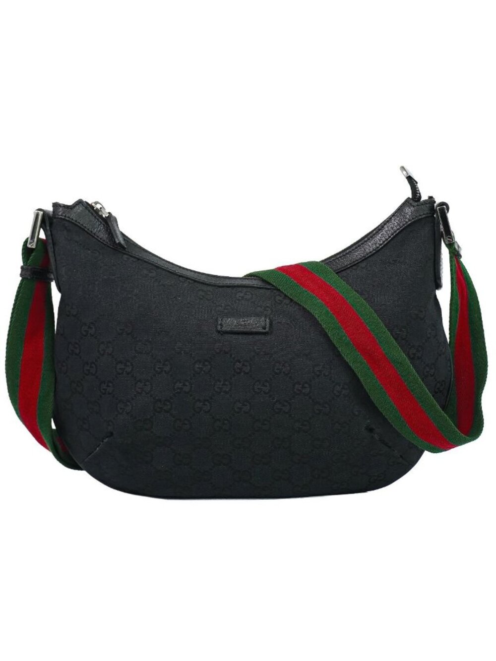 Gucci Sherry Line GG Canvas Shoulder Bag Pochette Black Shelly
